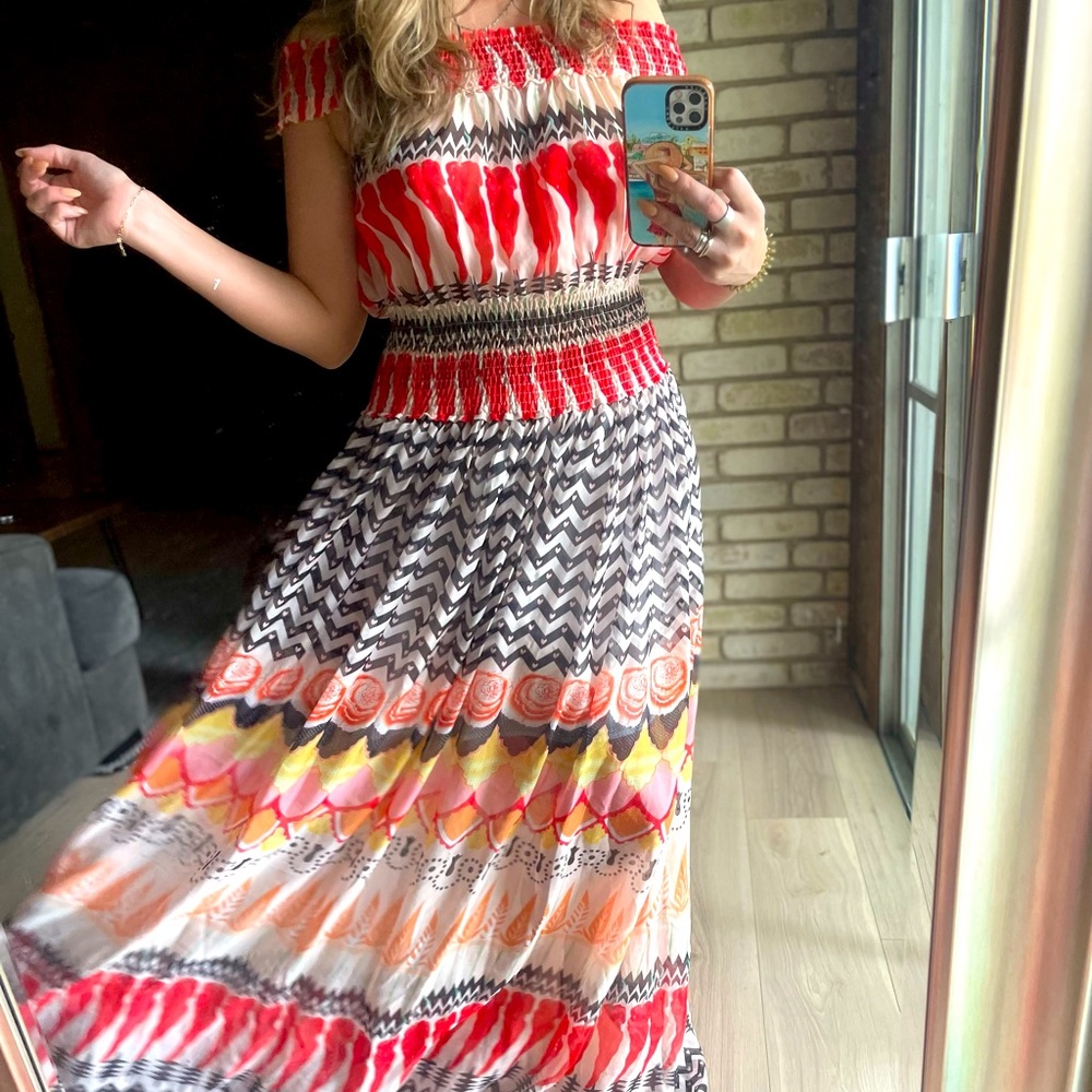 Latiste chili pepper maxi dress